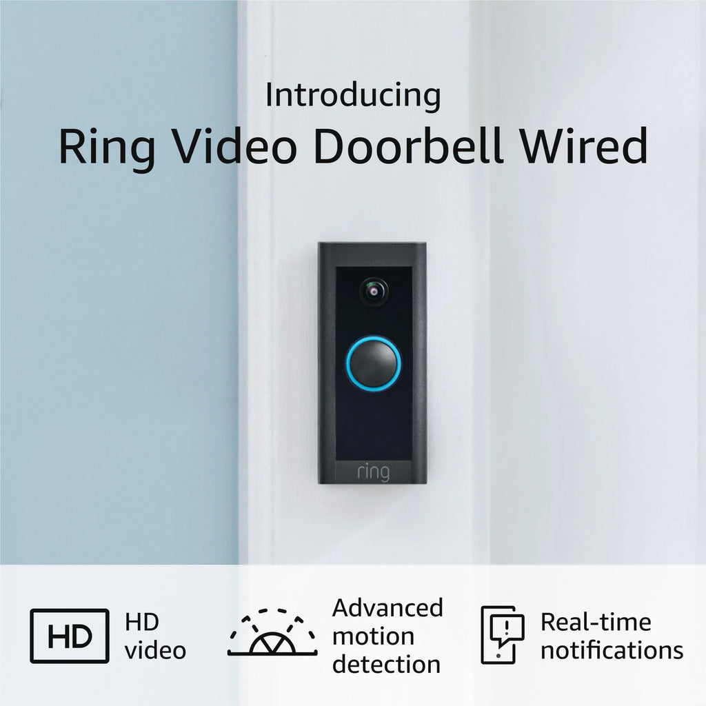 Ring Video Doorbell Wired with Plug-In Adapter (2nd Gen)