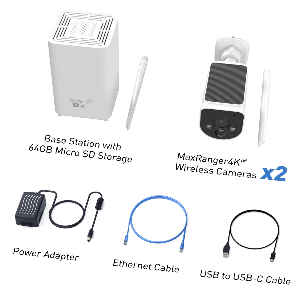 Swann MaxRanger4K™ Solar 2 Camera Security System with Longest Range Wireless