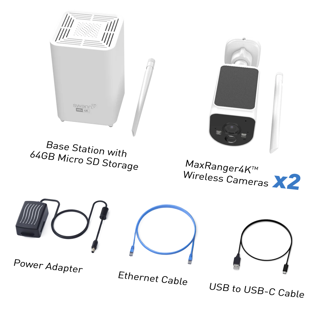 Swann MaxRanger4K™ Solar 2 Camera Security System with Longest Range Wireless