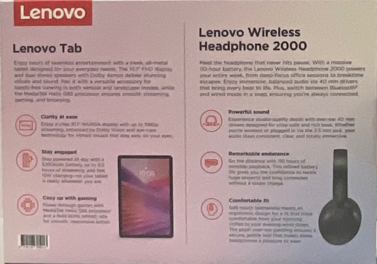 Lenovo Tab 10.1" Entertainment Pack