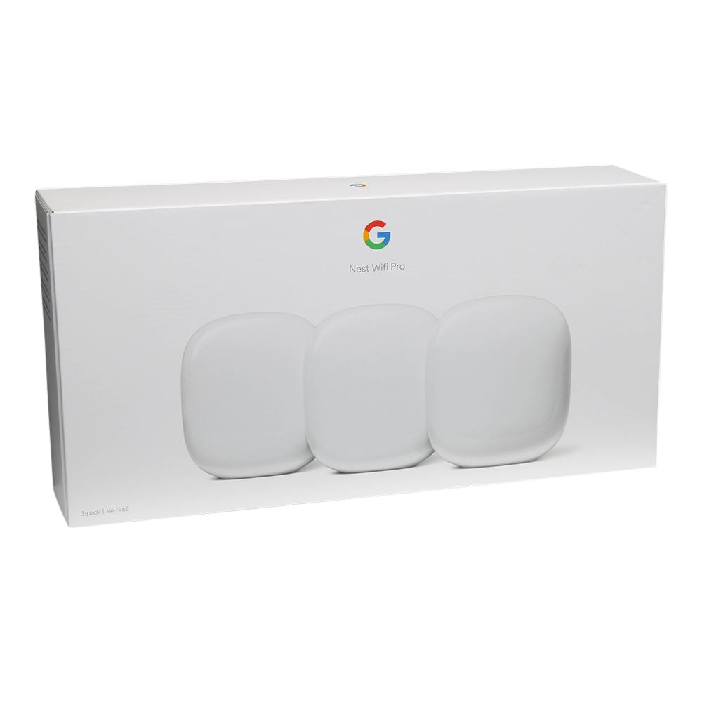 Google Nest WiFi Pro Home Mesh Wi-Fi 6E System White 3 Pack